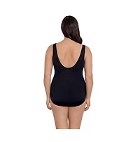 Longitude by Mimi Flamingo Women's Twist Pull Sash Tank One-Piece Swimsuit