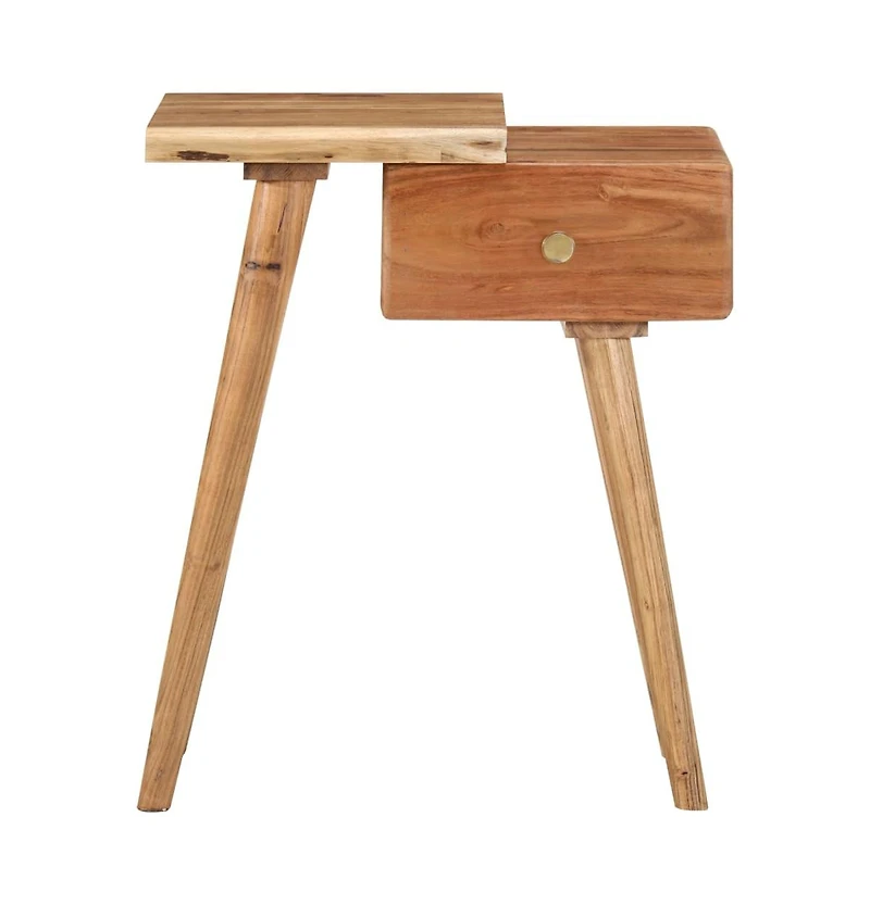 Bedside Table Solid Acacia Wood 17.7"x12.6"x21.7"