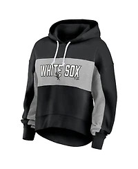 Women's Fanatics Black Chicago White Sox Filled Stat Sheet Pullover Hoodie