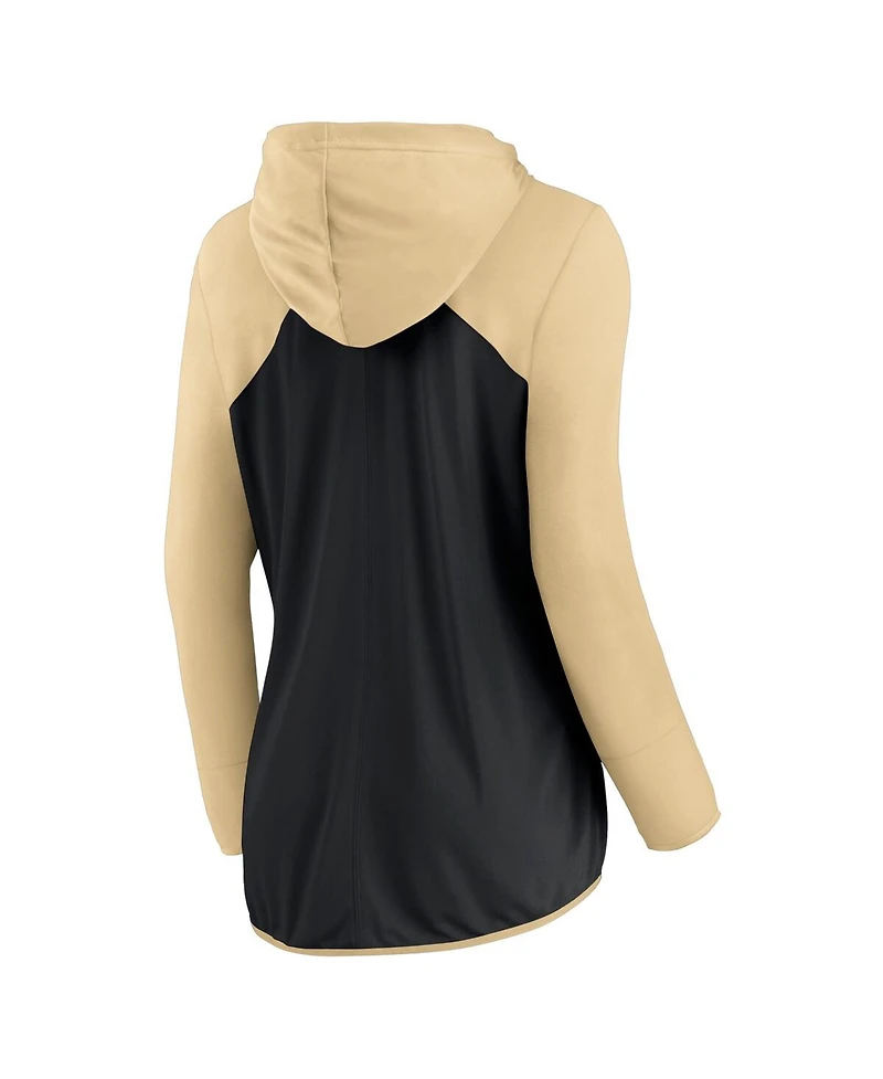 Women's Fanatics Black, Gold New Orleans Saints Forever Fan Full-Zip Hoodie