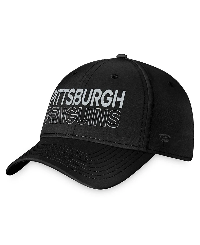 Men's Fanatics Black Pittsburgh Penguins Authentic Pro Road Flex Hat
