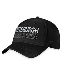 Men's Fanatics Black Pittsburgh Penguins Authentic Pro Road Flex Hat