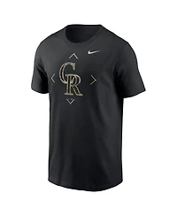 Men's Nike Black Colorado Rockies Camo Logo T-shirt