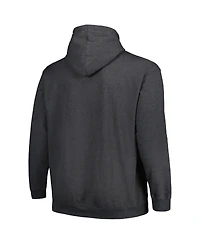 Men's Fanatics Heather Charcoal Seattle Seahawks Big and Tall Pullover Hoodie