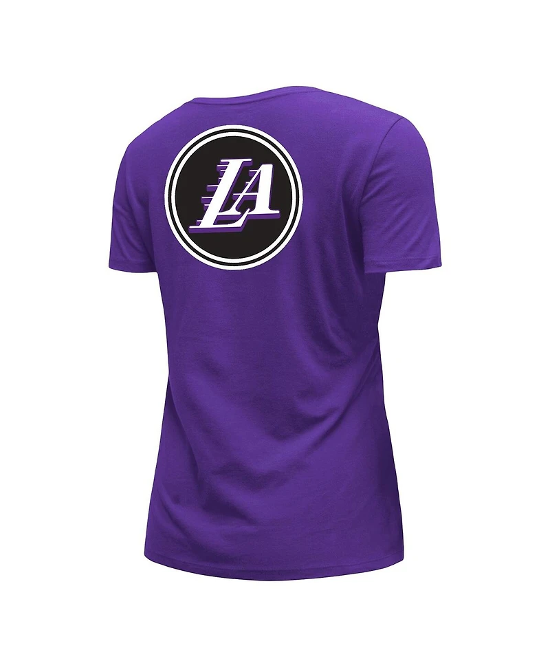 Women's New Era Purple Los Angeles Lakers 2022/23 City Edition V-Neck T-shirt