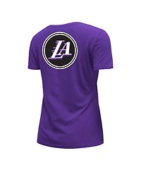 Women's New Era Purple Los Angeles Lakers 2022/23 City Edition V-Neck T-shirt