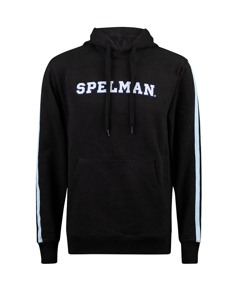 Men's Fisll Black Spelman College Jaguars Oversized Stripes Pullover Hoodie
