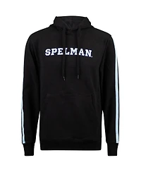 Men's Fisll Black Spelman College Jaguars Oversized Stripes Pullover Hoodie