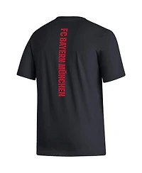 Men's adidas Black Bayern Munich Vertical Back T-shirt