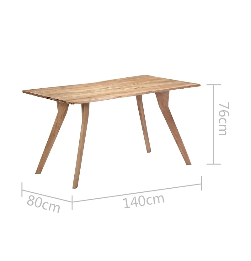 Dining Table 55.1"x31.5"x29.9" Solid Acacia Wood