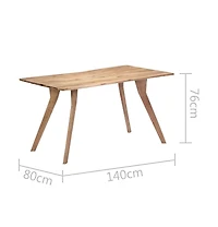 Dining Table 55.1"x31.5"x29.9" Solid Acacia Wood