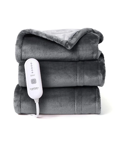 Caromio Reversible Flannel Electric Heated Throw Blanket, 50" x 60"