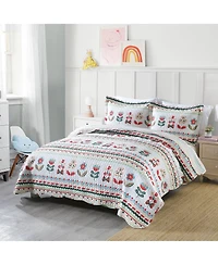 MarCielo 100% Cotton Kids Quilt Bedspread Set for Teens Girls Bedding LiTa