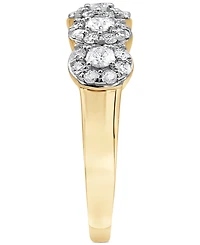 Diamond Five Stone Halo Ring (1 ct. t.w.) in 14k Gold
