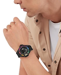 Philipp Plein Men's Automatic Skeleton Royal Black Silicone Strap Watch 46mm