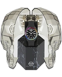 Philipp Plein Men's Date Superlative Black Ion Plated Stainless Steel Bracelet Watch 42mm