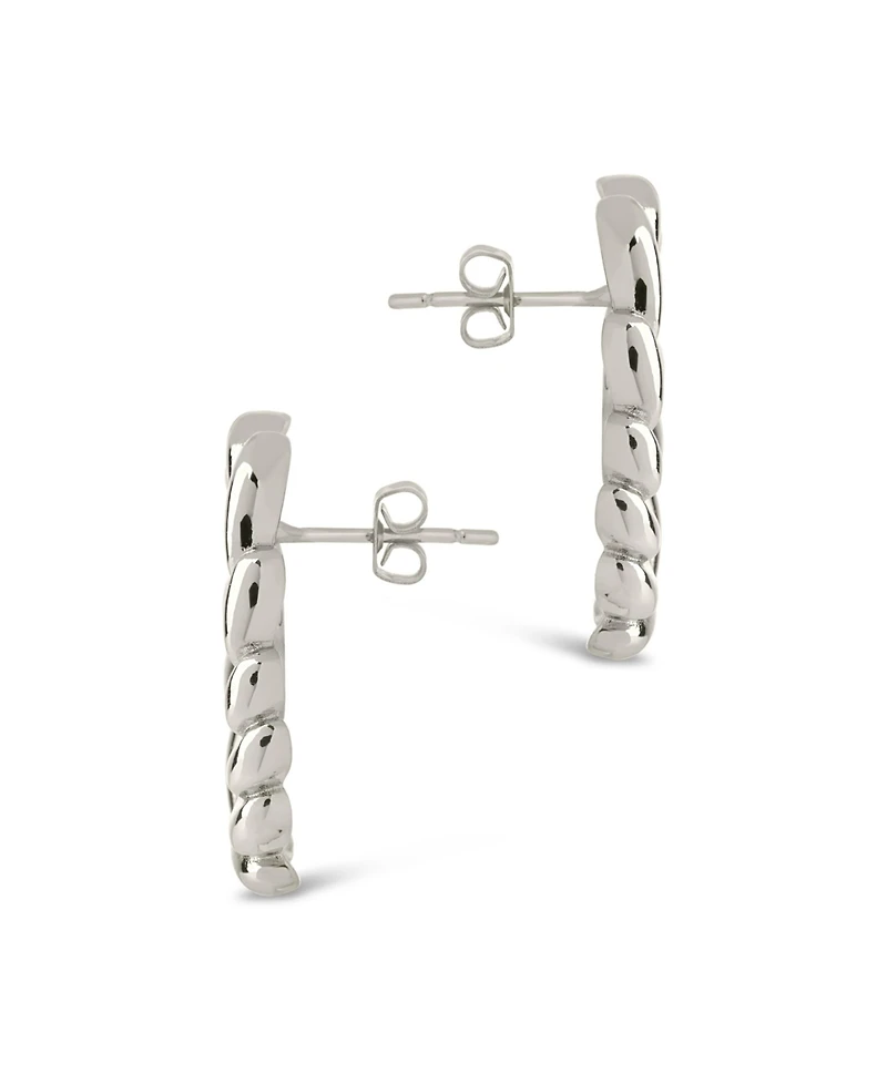 Sterling Forever Gold-Tone or Silver-Tone Round Scalloped Moulinet Studs