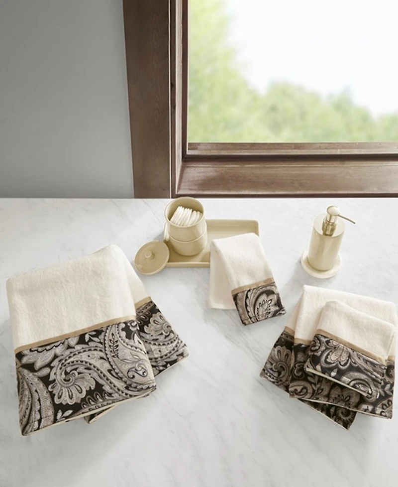 Madison Park Aubrey 6-Pc Jacquard Bath Towel Set
