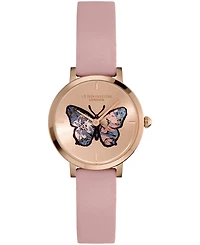 Olivia Burton Women's Signature Butterfly Rose Gold-Tone Stainless Steel Mesh Watch 28mm