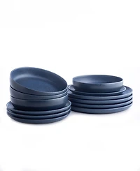 Porto by Stone Lain Macchio Stoneware 12 Pc. Dinnerware Set, Service for 4
