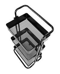 Seville Classics 3-Tier Steel Cart with Handle