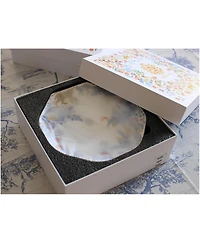 Jessie Zhao New York Amazon Rainforest Bone China Plates In Blue, Set Of Three
