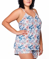 iCollection Plus 2-Pc. Light Weight Cami and Short Pajama Set