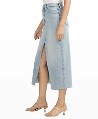 Silver Jeans Co. Women's Front-Slit Midi Jeans Skirt