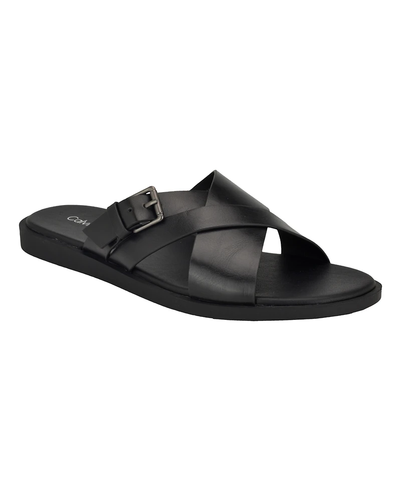 Calvin Klein Men's Elon Casual Slip-On Flat Sandals