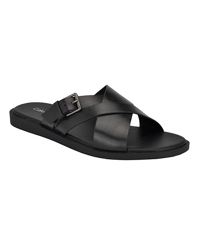 Calvin Klein Men's Elon Casual Slip-On Flat Sandals