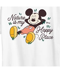 Hybrid Apparel Trendy Plus Disney Mickey Mouse Nature is My Happy Place Graphic T-shirt