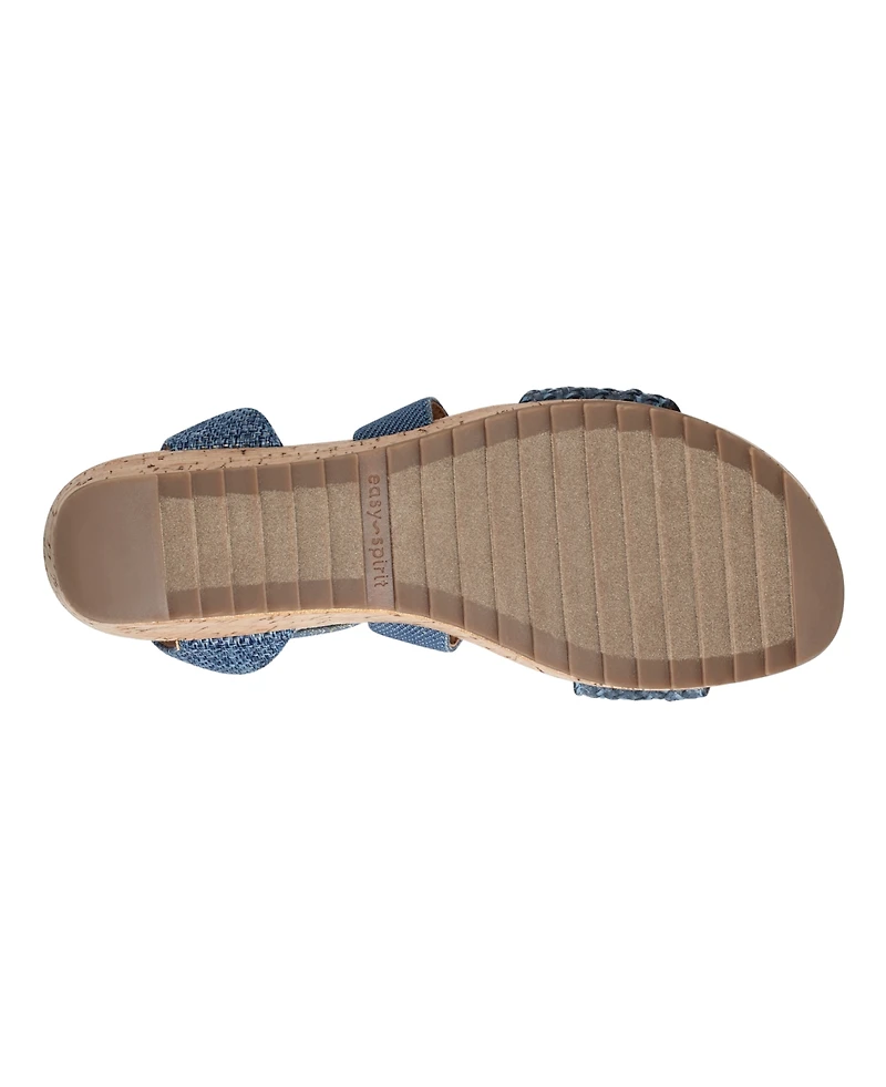 Easy Spirit Women's Lorena Woven Strappy Wedge Sandals