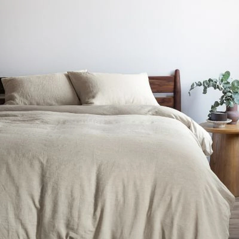 French Linen Cotton Duvet Sham Set