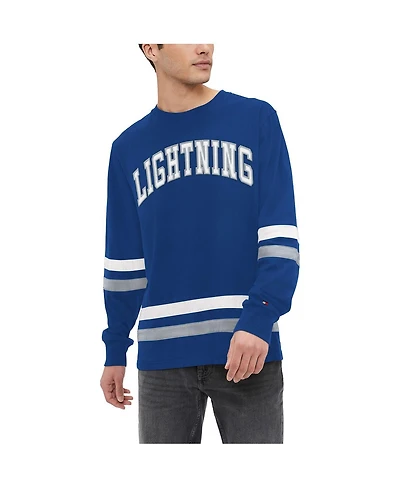 Men's Tommy Hilfiger Blue Tampa Bay Lightning Nolan Long Sleeve T-shirt