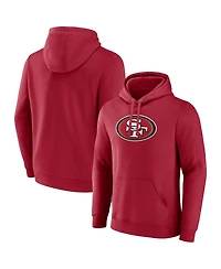 Men's Fanatics Scarlet San Francisco 49ers Primary Logo Fleece Pullover Hoodie