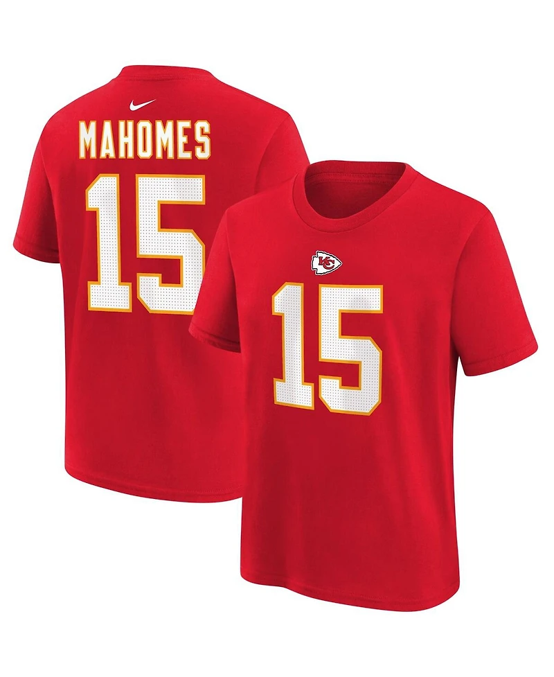 Little Boys and Girls Nike Patrick Mahomes Red Kansas City Chiefs Player Name Number T-shirt