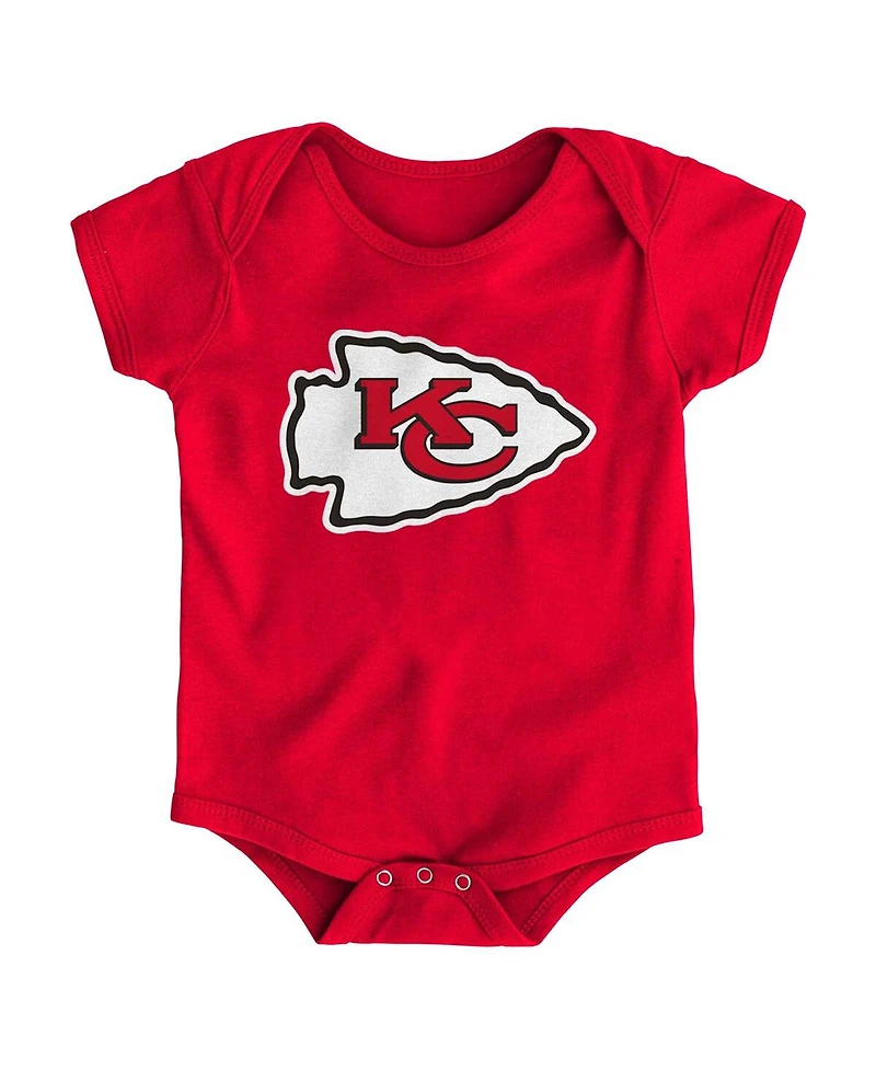 Baby Boys and Girls Red Kansas City Chiefs Team Logo Bodysuit