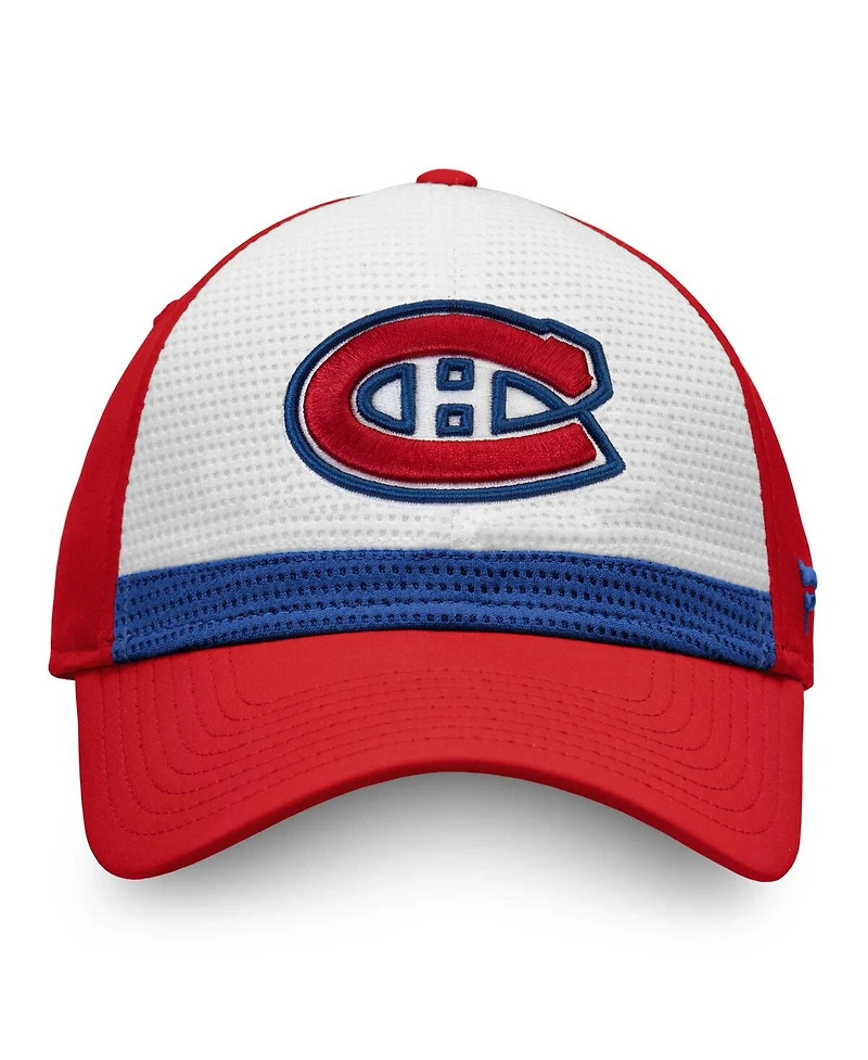 Men's Fanatics White, Red Montreal Canadiens Breakaway Current Jersey Flex Hat