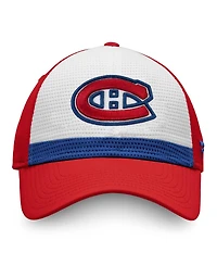 Men's Fanatics White, Red Montreal Canadiens Breakaway Current Jersey Flex Hat