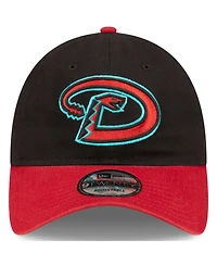 Men's New Era Black, Red Arizona Diamondbacks Road Replica Core Classic 9TWENTY Adjustable Hat