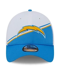 Men's New Era White, Powder Blue Los Angeles Chargers 2023 Sideline 39THIRTY Flex Hat
