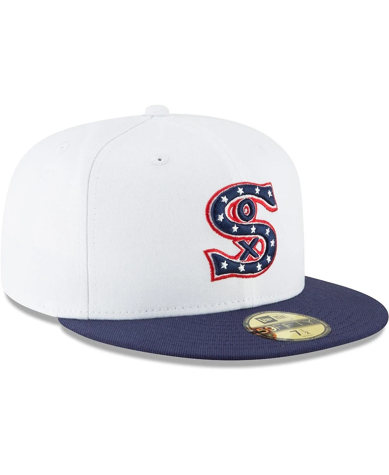 Men's New Era White Chicago Sox Cooperstown Collection Wool 59FIFTY Fitted Hat