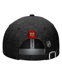 Men's Fanatics Black Chicago Blackhawks Authentic Pro Road Adjustable Hat
