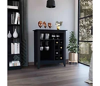 Depot E-shop Mojito Bar Cabinet, Six Built-in Wine Rack, One Open Drawer, Shelf