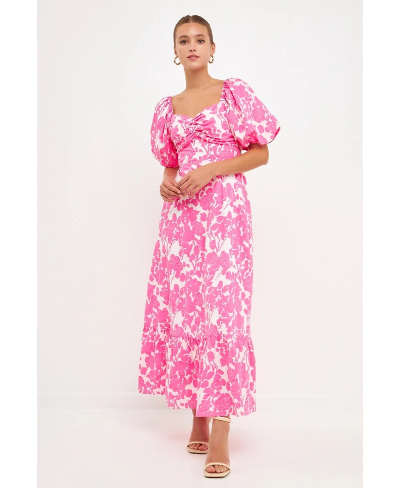 Women's Floral Print Maxi Dress