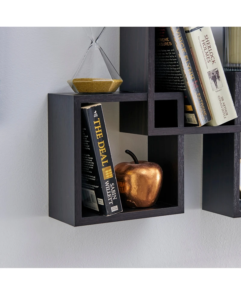 Danya B Intersecting Cube Shelves - Black