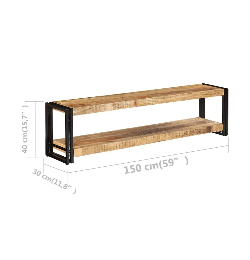 Tv Stand 59.1"x11.8"x15.7" Solid Wood Mango
