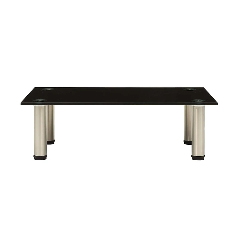 Tv Stand Black 23.6"x13.8"x6.7" Tempered Glass