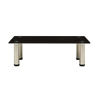 Tv Stand Black 23.6"x13.8"x6.7" Tempered Glass