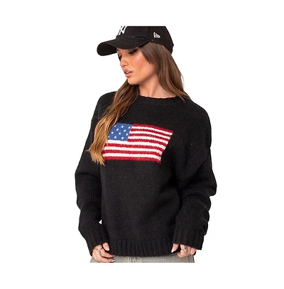 Edikted Women's Usa oversized chunky knit sweater